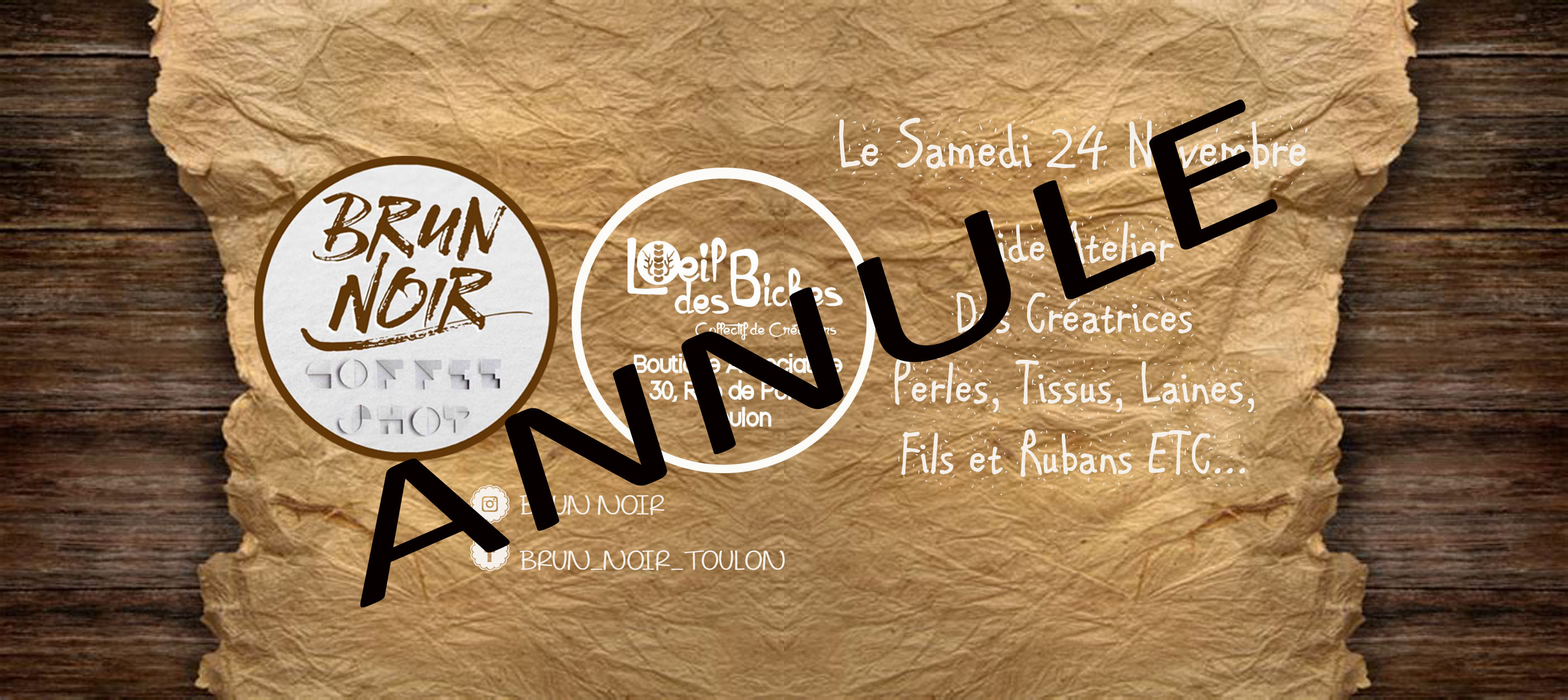 Vide atelier ODB a Brun Noir annulé